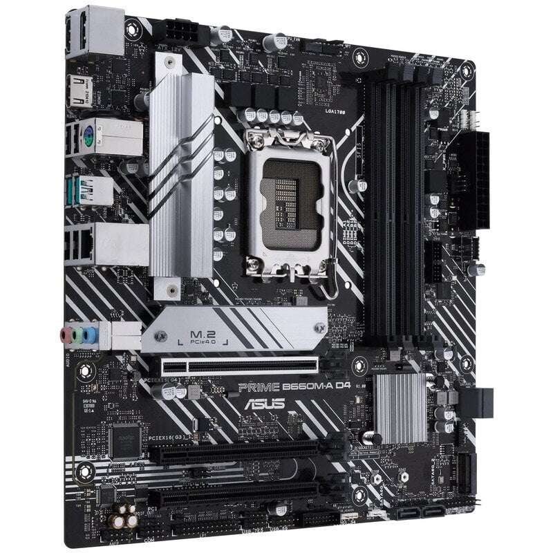 Asus Prime B660M-A D4-CSM Placa Base Intel 1700 4x DDR4 - HDMI, M.2, PCIe4.0, 4x Sata III, USB 3.2, ATX