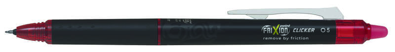 Pilot Frixion Point Clicker 0.5 Boligrafo Retractil de Tinta Termosensible - Borrable - Punta Fina 0.5mm - Trazo 0.25mm - Grip De Agarre - Color Rojo