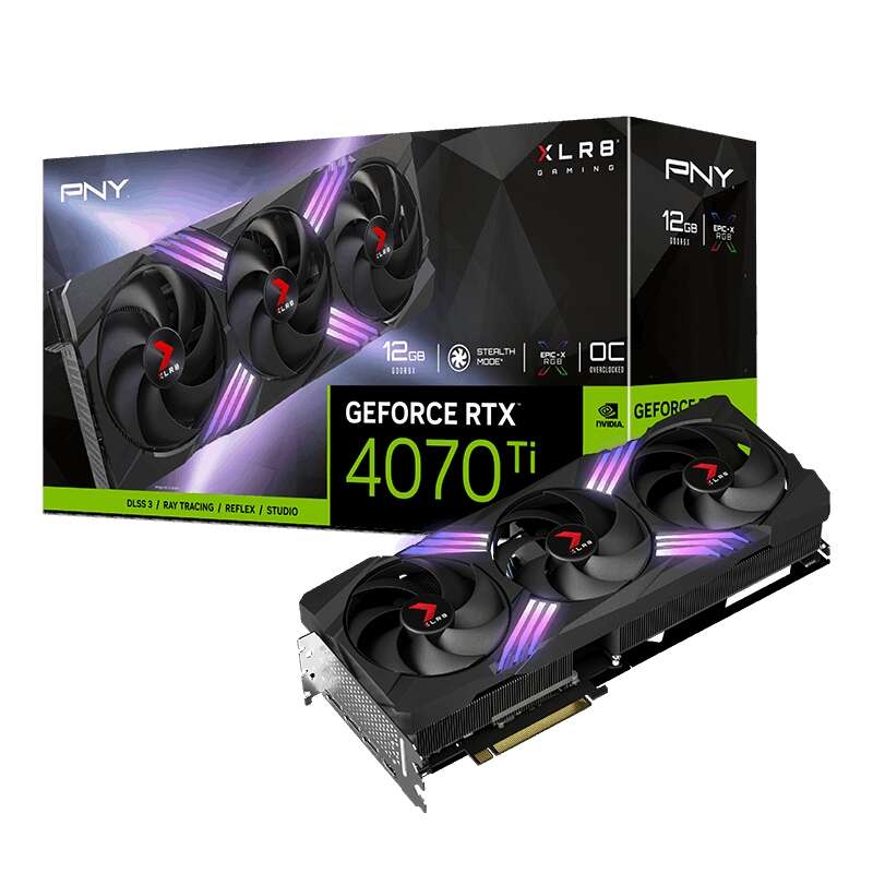 PNY GeForce RTX 4070 Ti SUPER 16GB XLR8 Gaming VERTO? Triple Ventilador DLSS 3 - Iluminacion Epic-X - PCIe 4.0, HDMI, DisplayPort