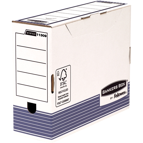 Fellowes Bankers Box Pack de 10 Cajas de Archivo Definitivo Tamaño A4 Fastfold - Certificacion FSC - Medidas Internas 26x10x31.50cm - Medida del Lomo 100mm