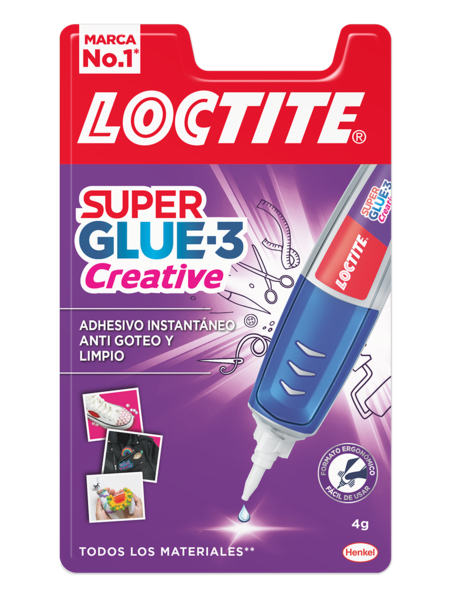 Loctite Superglue-3 Creative Pen 4Gr - Adhesivo Universal en Forma de Boligrafo - Aplicacion Gota a Gota Precisa y Limpia - No Gotea - Fuerza de Union Maxima