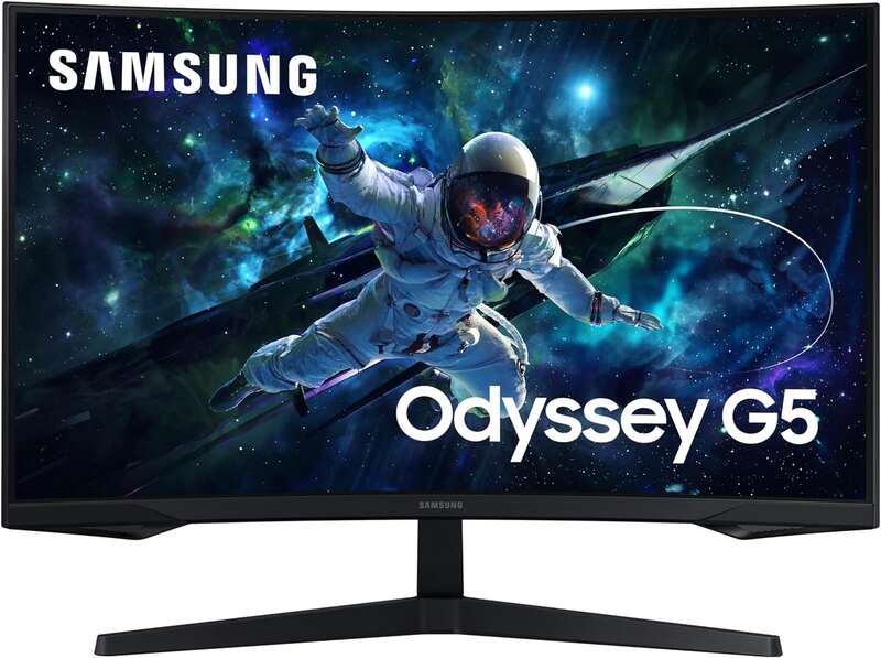 Samsung Odyssey G5 Monitor 32" LED VA Curvo QHD 165Hz FreeSync - Respuesta 1ms - Angulo de Vision 178º - HDMI, DisplayPort - VESA 75x75mm