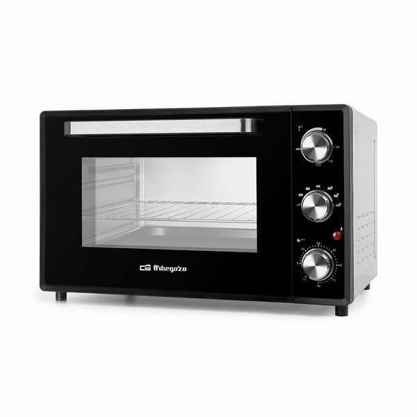 Orbegozo HOT 606 Horno de Conveccion Multifuncion - Potencia 2000W - Capacidad 60L - Temporizador 60min - Luz Interior - Selector de Temperatura hasta 230ºc - Puerta Abatible con Doble Cristal