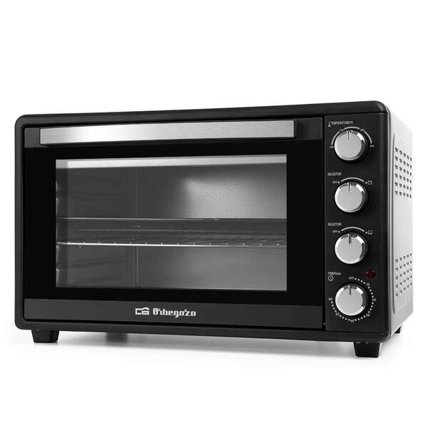 Orbegozo HO 455 Horno de Sobremesa Multifuncion - 45L de Capacidad - 2000W de Potencia - Selector de Temperatura hasta 230ºc - T