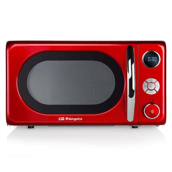 Orbegozo MIG 2042 Microondas Vintage Multifuncion - Potencia 700W/900W - 10 Niveles de Potencia - Grill de Cuarzo - Temporizador