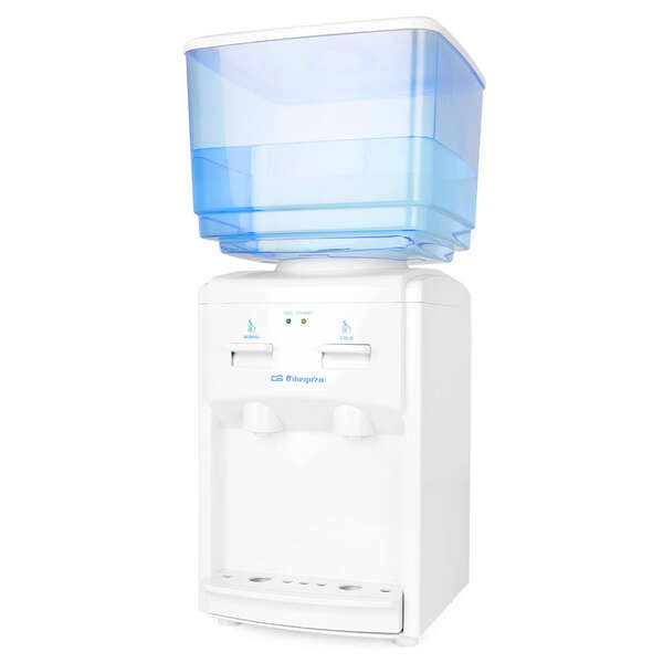 Orbegozo DA 5525 Dispensador de Agua Fria - Capacidad 7 Litros - Enfriamiento 8º-15º - Potencia 65W - Indicadores Luminosos - Bandeja Recoge Gotas - Facil Limpieza y Rellenado