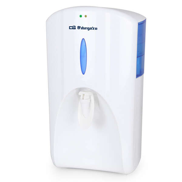 Orbegozo DA 5650 Dispensador de Agua Purificada Fria y Saludable - Filtra Cloro y Cal - Deposito de 8 Litros - Refrigeracion hasta 15ºc - Facil Limpieza y Llenado