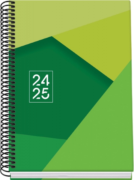 Dohe Tamgram Agenda Escolar Espiral A5 - Dia Pagina - Papel 70g/m2 - Cubierta de Carton Plastificado - Color Verde