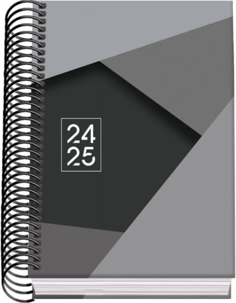 Dohe Tamgram Agenda Escolar Espiral A6 - Dia Pagina - Papel 70g/m2 - Cubierta de Carton Plastificado - Color Negro