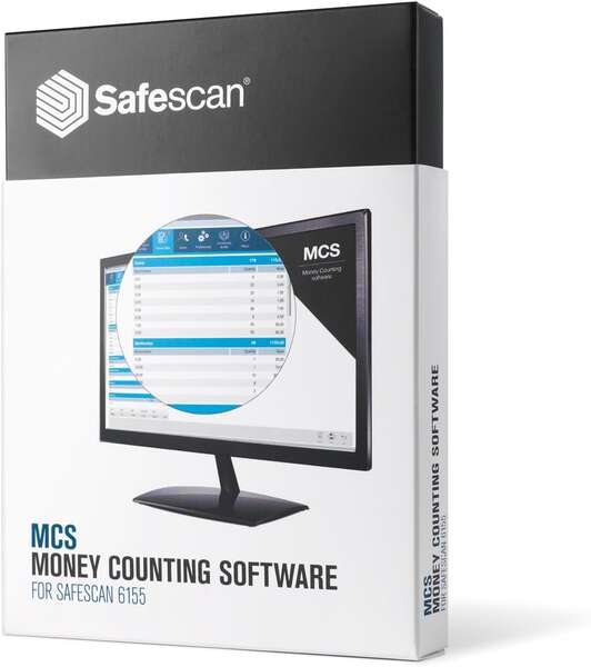 Safescan MCS Software para Conteo de Dinero - Compatible con Safescan 2465-S, 2665-S, 2685-S, 2865-S, 2985-SX, 2995-SX, 1450, 6165 y 6185 - Pack Retail