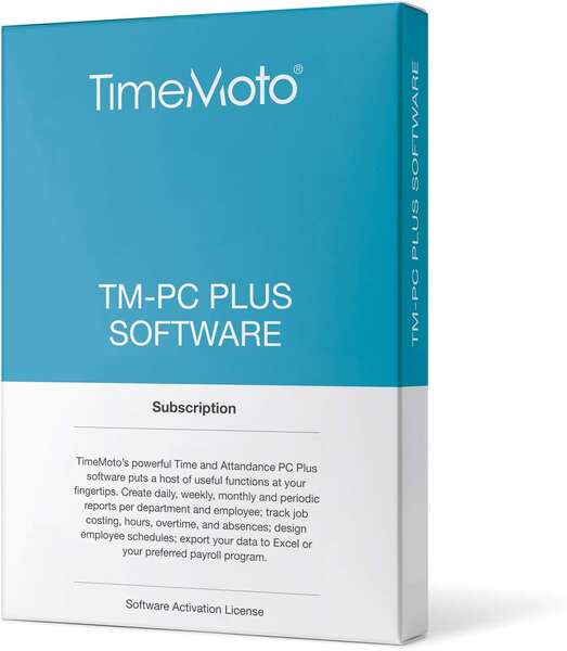 Timemoto PC Software Plus - para PC - Gestion de Tiempo y Asistencia - Control de Acceso - Informes Detallados