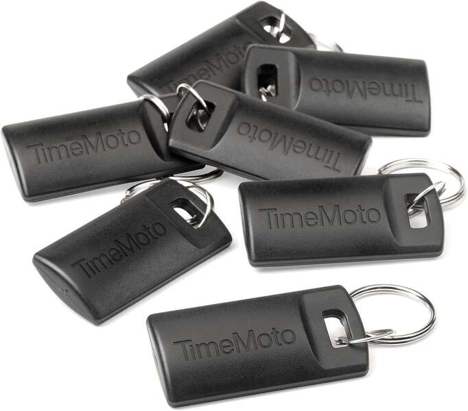 Timemoto RF-110 Pack 25 Llaveros RFID - Compacto - Facil Fichaje - Compatible con Terminales Timemoto