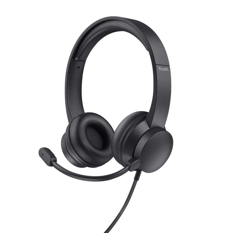 Trust Ayda Auriculares con Microfono - Diadema Ajustable - Almohadillas Acolchadas - Control de Volumen en Auricular - Cable de