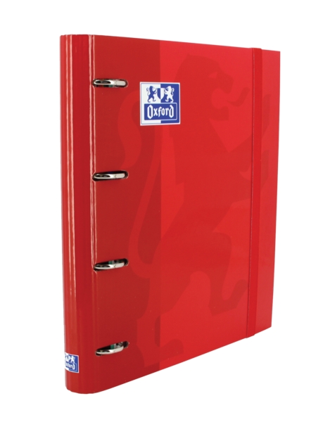 Oxford Europeanbinder Classic A4+ Carpeta de Anillas con Recambio Cuadricula 5x5 - Tapa Extradura - Cierre con Goma Elastica - C