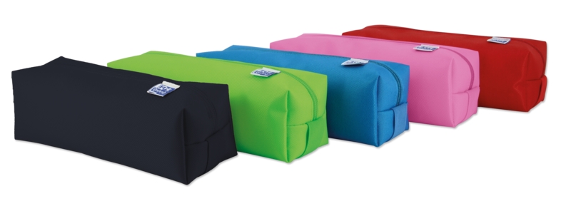 Oxford Kangoo Kids Estuche Cuadrado Grande - Poliester Resistente - Colores Surtidos