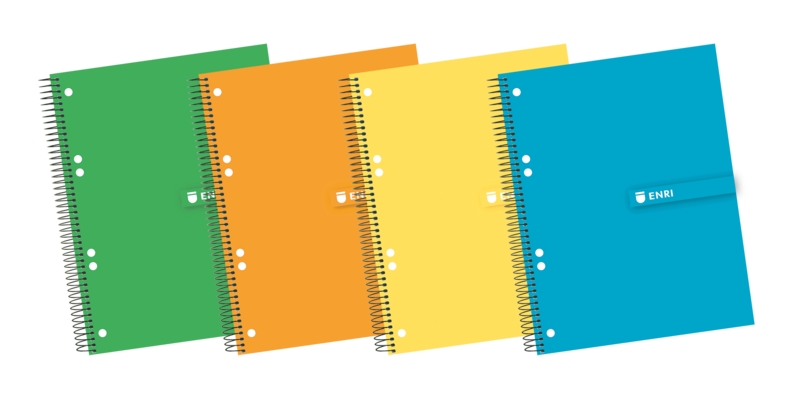 Enri A5+ Europeanbook - Tapa Extradura Resistente - Espiral Duradero - 140 Hojas de Papel de Alta Calidad - Formato 5x5 - Colore