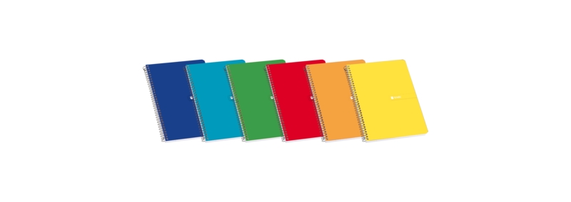 Enri Cuaderno Espiral Tapa Blanda 8º 4x4 80 Hojas - Diseño Compacto - Tapa Flexible - Cuadricula de 4x4 - 80 Hojas - Colores Sur