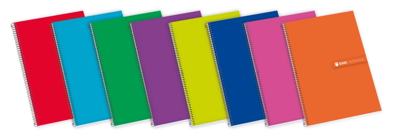 Enri Status Fº Tapa Extradura Cuaderno Espiral 4x4 - Tapa Dura Resistente - Cuaderno con Margen - 100 Hojas de Alta Calidad - Co