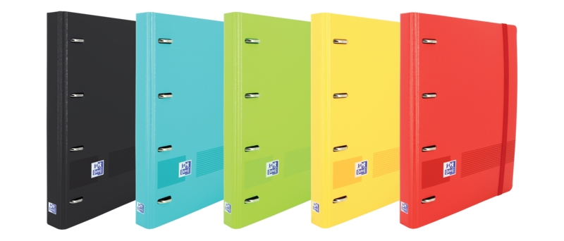 Oxford Live & Go A4+ Polyfoam Europeanbinder - Lomo de 45mm - Anillas de 4Dx35mm - Recambio de 1 Linea - Colores Surtidos