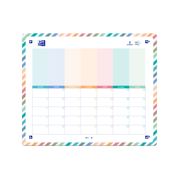 Oxford Planner Magnetico para Nevera - Organiza tu Semana con Facilidad - Incluye Iman para Fijar en la Nevera - Ideal para Planificar Tareas y Eventos