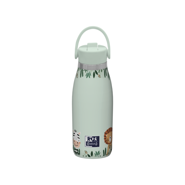 Oxford Runbott Kids Botella Termo 35cl - Recubrimiento Ceramico Interior - Capacidad de 35cl - Diseño en Verde - Ideal para Niños