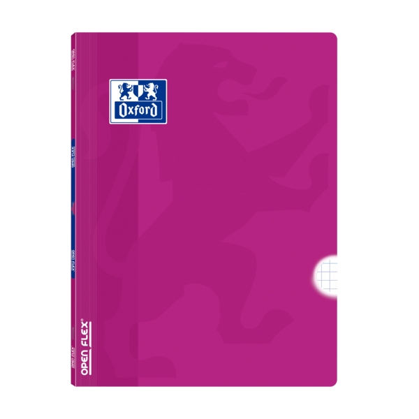 Oxford School Classic Openflex A4 - Tapa de Plastico Resistente - Libreta Grapada 4x4 con Margen - 48 Hojas de Papel de Alta Calidad - Color Lila