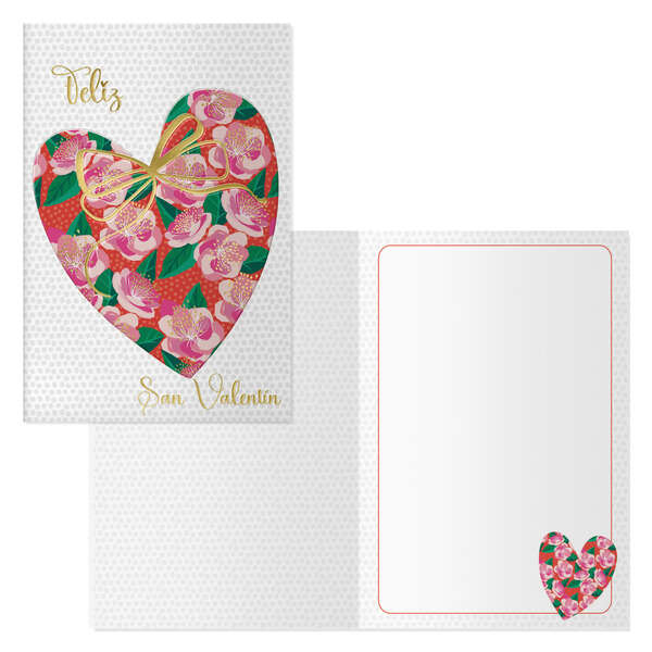 Dohe Pack de 6 Tarjetas de Felicitacion de San Valentin - 11.5x17cm - Impresas a Todo Color - Estampaciones con Pelicula de Color - Estampacion en Seco - Papel Offset Blanco de 300gr - Incluye Sobre de Color