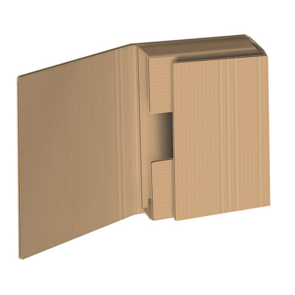 Dohe Estuche de Envio Automontable de Embalaje - Carton Marron de Canal - Solapas Ajustables - Multiples Pliegues para Adaptar Tamaño - Resistente y Practico