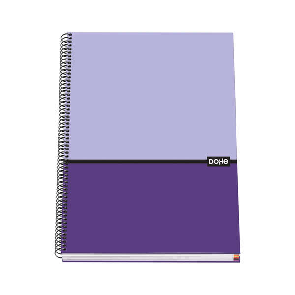 Dohe Cuaderno en Espiral de Tapa Dura A4 - 228x300mm - Cubierta en Carton Forrado con Papel Impreso a Todo Color y Plastificado Mate - Interior de 100 Hojas en Papel Offset de 90gr