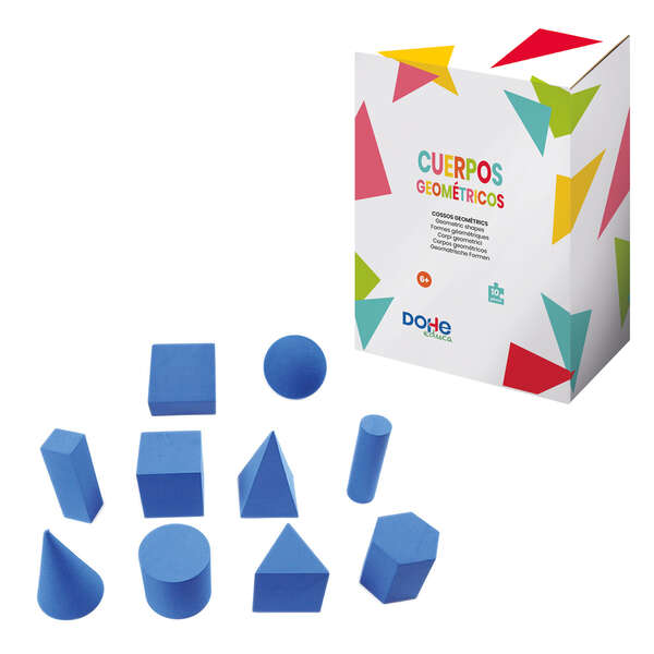 Dohe Coleccion de Cuerpos Geometricos - Incluye Prismas y Piramides - Cubo, Cilindro, Cono y Esfera - Ideal para Segundo Ciclo de Primaria