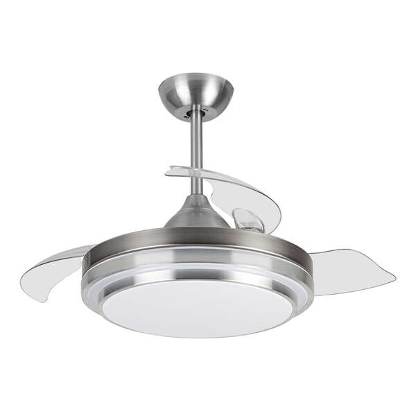 Orbegozo CP 110105 Ventilador de Techo Elegance - Potente Motor DC - Aspas Retractiles - Luz LED Regulable - Mando a Distancia - Sistema Reversible - Eficiencia Energetica