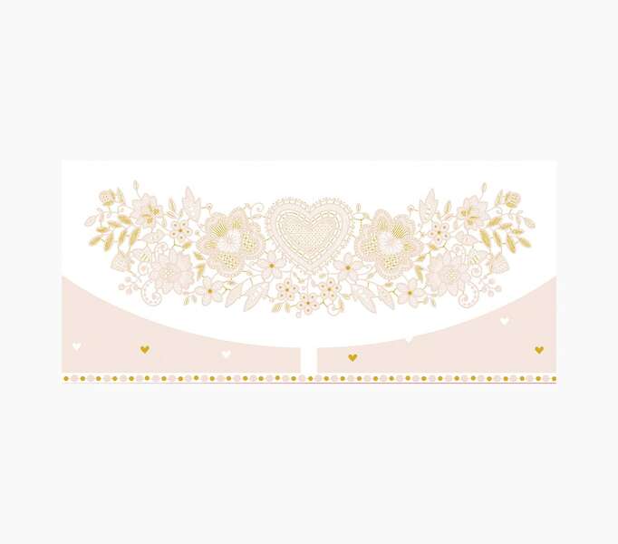 Pictura Tarjeta Money Cards - Tarjeta de Regalo Tipo Sobre Horizontal - Tematica Corazones y Flores - 21.3x9.6cm - Embolsada Individualmente en Celofan - Incluido Sobre Blanco - Papel con Certificacion FSC
