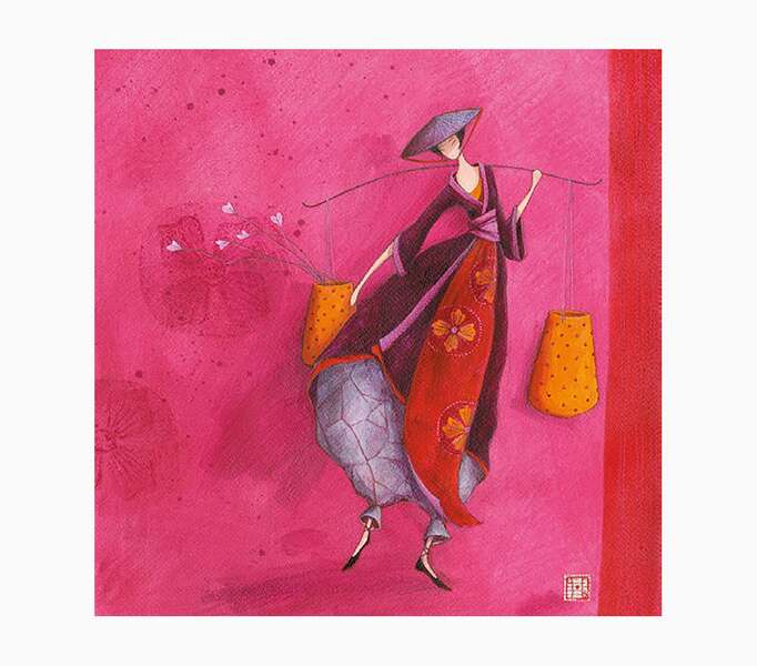 Pictura Gaëlle Boissonnard Tarjeta Doble - Acabado en Barniz de Relieve UV Grueso - Laminado Mate de Tacto Suave - 16x16cm - Papel con Certificacion FSC