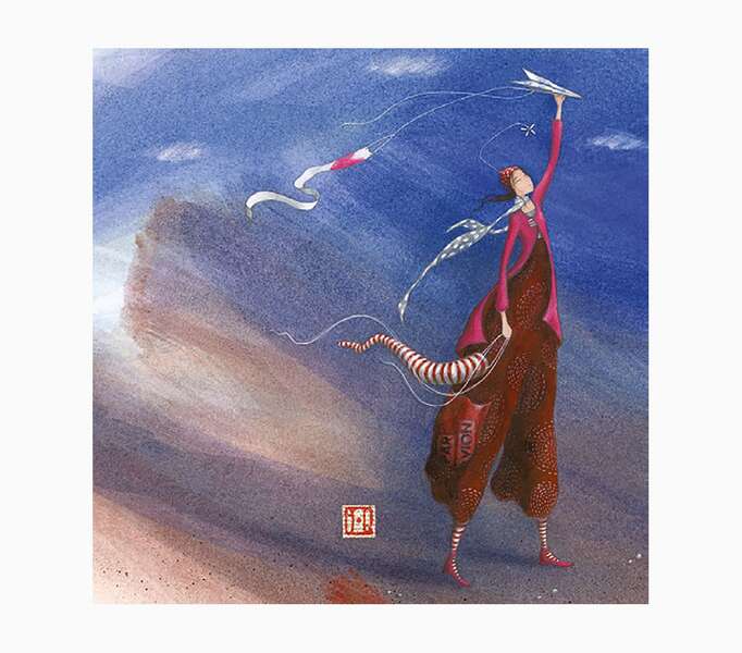 Pictura Gaëlle Boissonnard Tarjeta Doble - Acabado en Barniz de Relieve UV Grueso - Laminado Mate de Tacto Suave - 16x16cm - Papel con Certificacion FSC