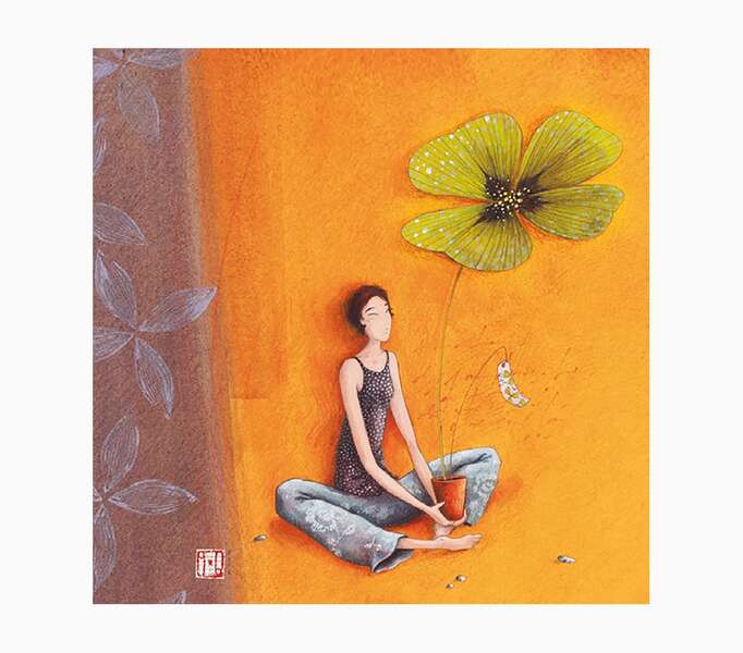 Pictura Gaëlle Boissonnard Tarjeta Doble - Acabado en Barniz de Relieve UV Grueso - Laminado Mate de Tacto Suave - 16x16cm - Papel con Certificacion FSC