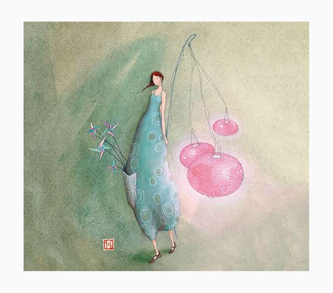 Pictura Gaëlle Boissonnard Tarjeta Doble - Acabado en Barniz de Relieve UV Grueso - Laminado Mate de Tacto Suave - 10.5x21cm - Papel con Certificacion FSC