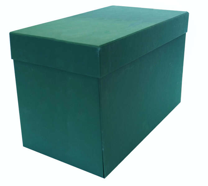 Elba Caja de Transferencia Resistente 38.5x25.3cm - con Tapa Abatible - Fabricada en Carton Reciclado - Ideal para Archivar Documentos - Color Verde