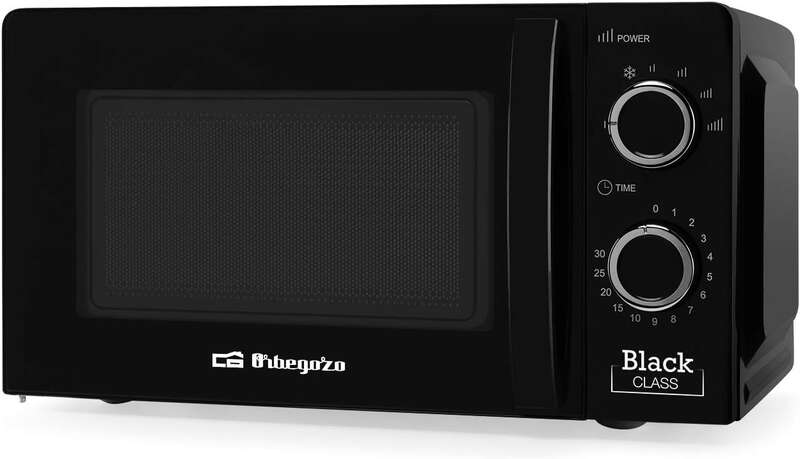 Orbegozo Mi 2117 Microondas - Capacidad 20L - Potencia 700W - 6 Niveles de Potencia - Temporizador 30min - Color Negro