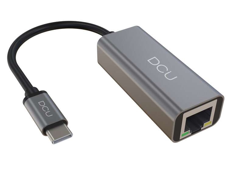 DCU Tecnologic Adaptador USB C - RJ45 Gigabit Ethernet 1000Mbps - Color Metal