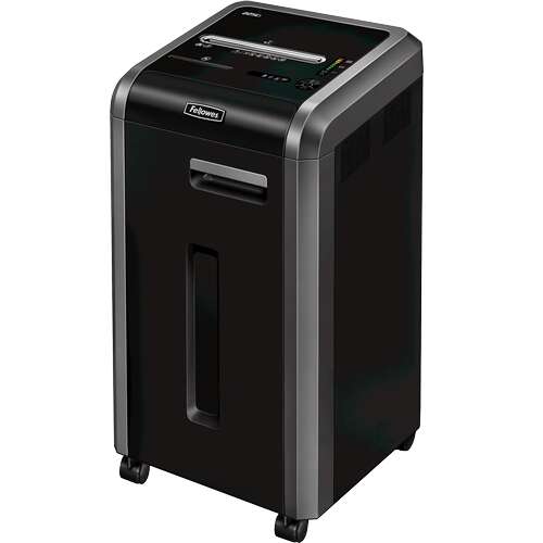 Fellowes 225Ci Destructora de Papel Manual Corte en Particulas P-4 - Destruye hasta 24 Hojas - Capacidad de la Papelera 60L - Color Negro