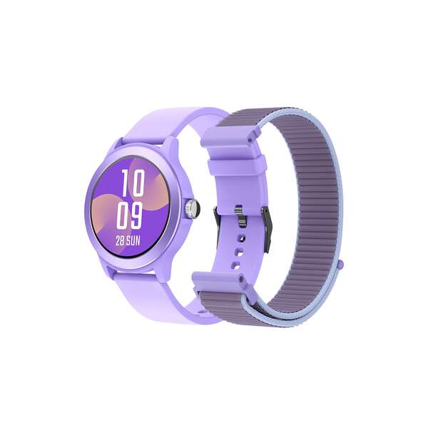 SPC Smartee Duo Vivo Reloj Smartwatch Pantalla Redonda 1.27" - Mas de 100 Modos Deportivos - Monitoreo de Salud - Resistencia IP68 - Color Violeta