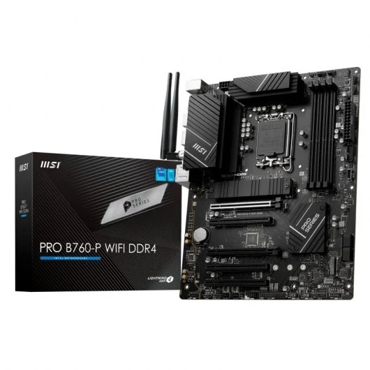 MSI Pro B760-P Placa Base Intel LGA 1700 WiFi, DDR4, HDMI, 4x Sata III, RJ-45, USB 2.0/3.2