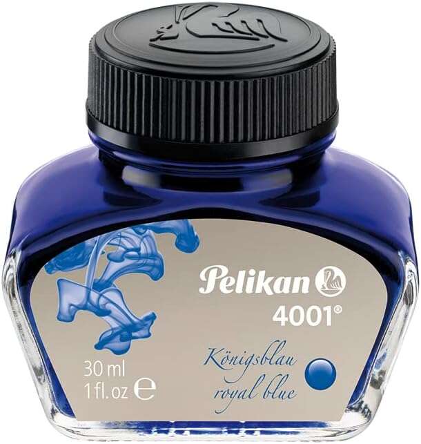 Pelikan Tinta 4001 No.78 - Frasco 30ml - Tinta de Alta Calidad - Frasco de 30ml - para Estilograficas - Color Azul Real