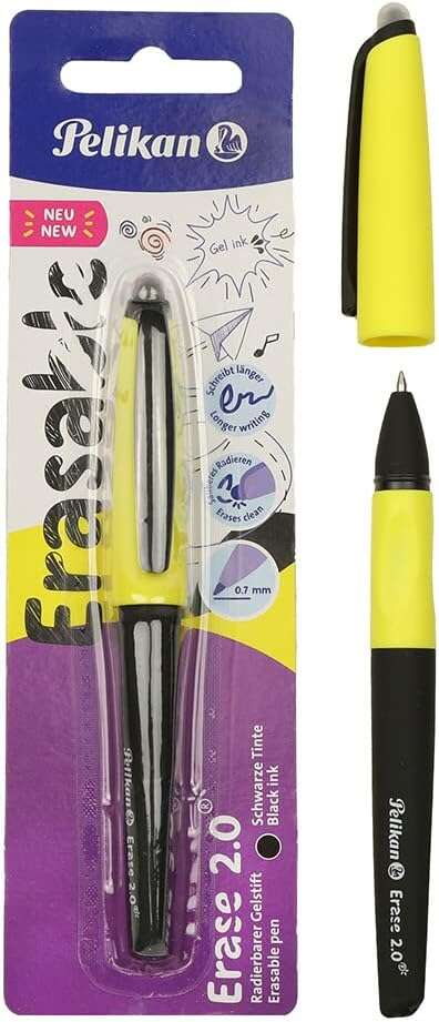 Pelikan Roller Erase 2.0 Boligrafo - Empuñadura Ergonomica Antifatiga - Duracion Larga de la Tinta - Cuerpo del Mismo Color de E