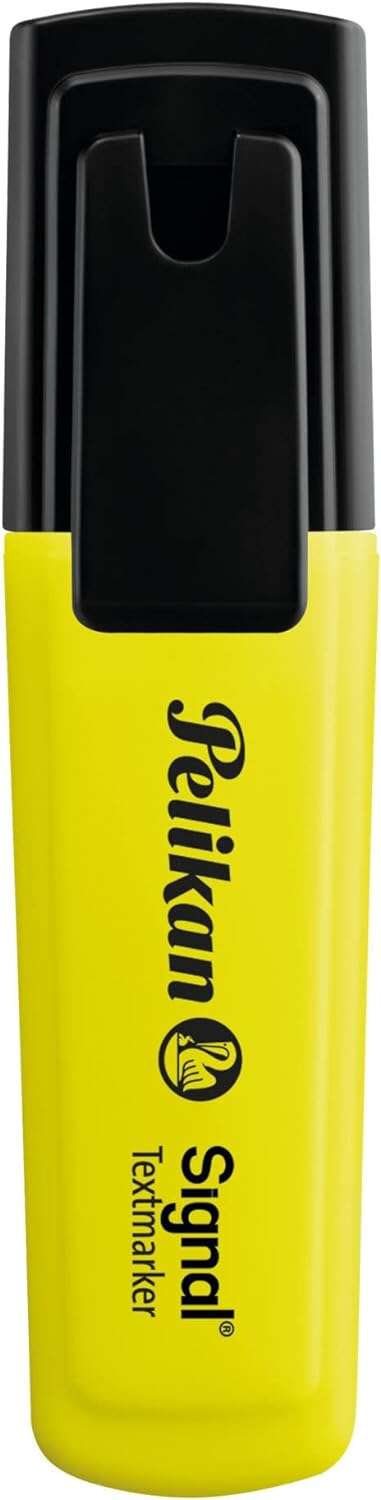 Pelikan Subrayador Textmarker Signal - Punta Biselada de 2.0mm - Tinta de Secado Rapido - Ideal para Resaltar Texto - Color Amarillo Fluorescente