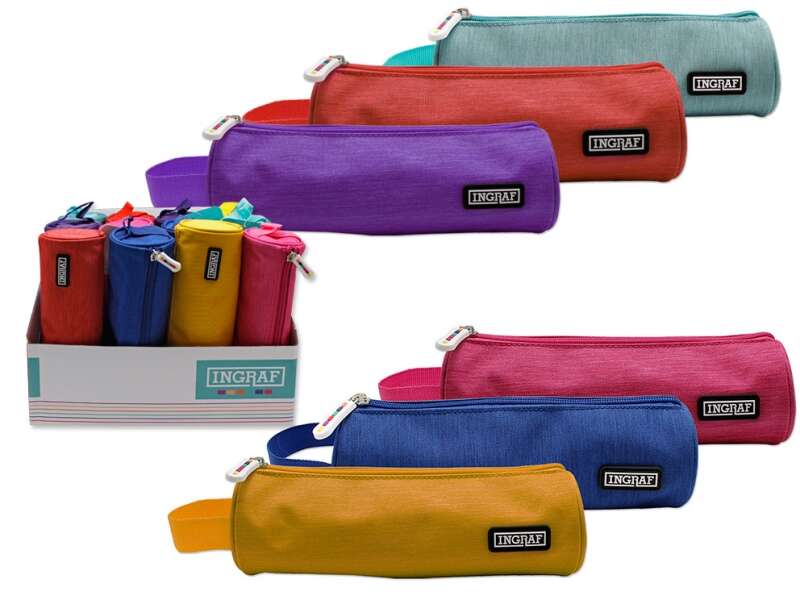 Ingraf Mediterraneo Portatodo Redondo - Diseño Elegante - Material Resistente - Cierre Seguro - Ideal para Uso Diario - Facil de