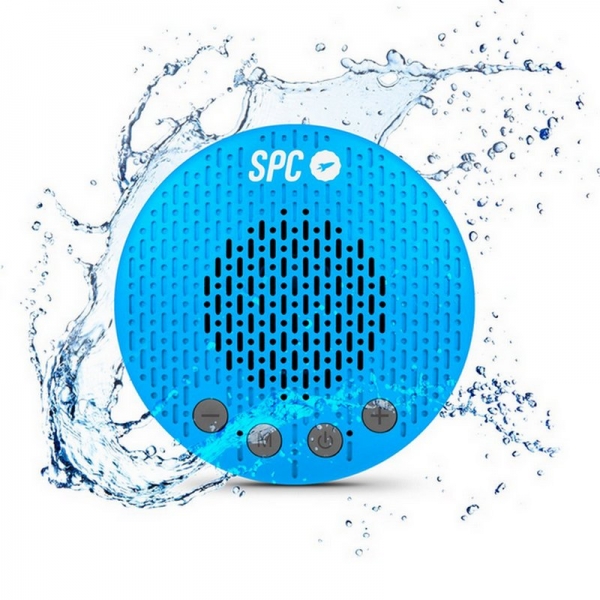 SPC Splash 2 Altavoz Bluetooth para Ducha 5W - Ventosa de Sujeccion - Microfono Incorporado - Autonomia hasta 4h - Color Azul