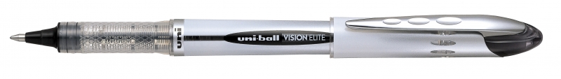 Uni-ball Vision Elite UB-200 Rollerball de Tinta Liquida - Punta de Bola 0.8mm - Sistema Antifugas para Viajes - Color Negro