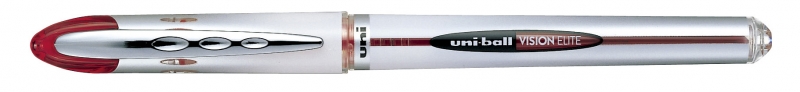 Uni-ball Vision Elite UB-200 Rollerball de Tinta Liquida - Punta de Bola 0.8mm - Sistema Antifugas para Viajes - Color Rojo