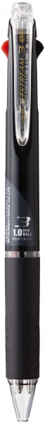 Uni-ball JetStream SXE3-400-10 Boligrafo Multiple - Punta de Bola 1mm - Tinta Resistente al Agua y Luz - Secado Instantaneo - Ideal para Zurdos - Color Negro